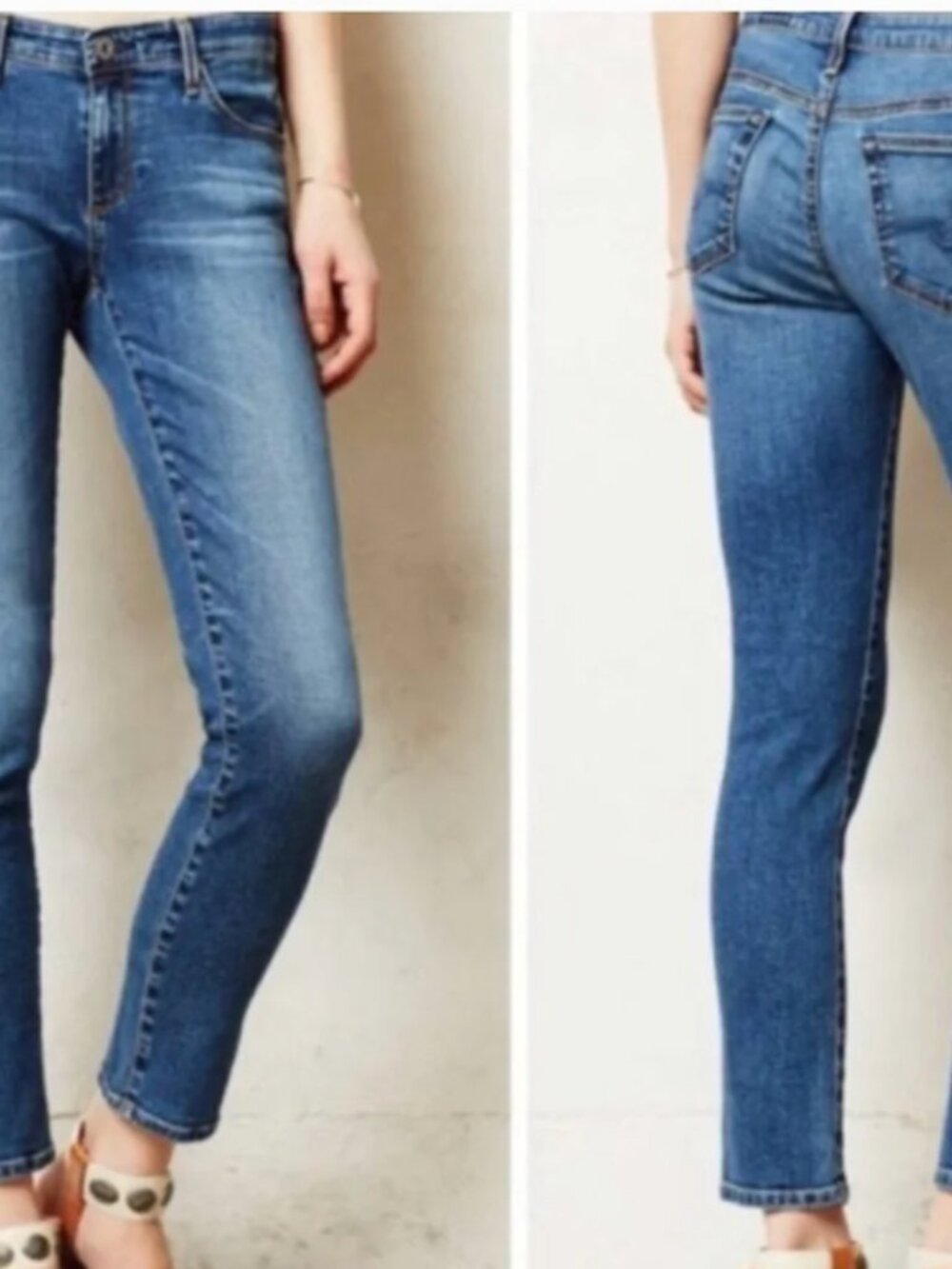 AG Adriano Goldschmied The Stevie Slim Straight Jeans Medium Wash | Size 27R